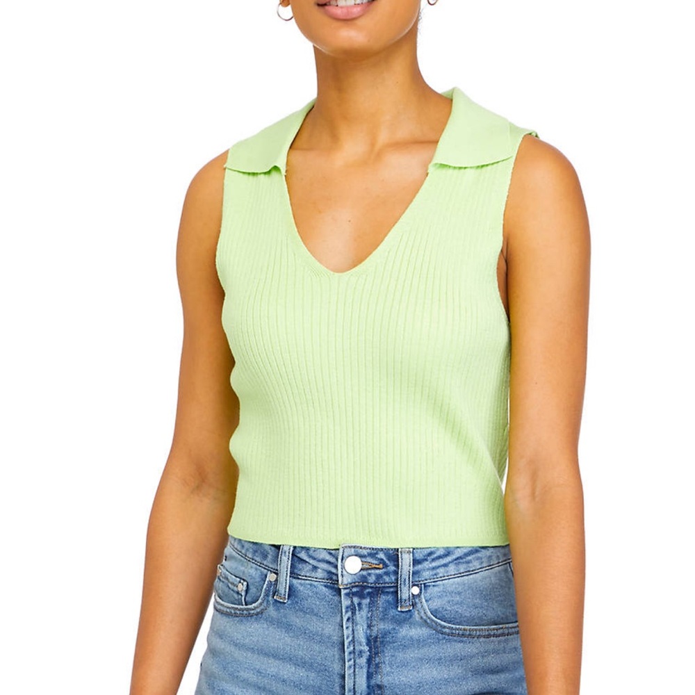 CABANA by Crown Ivy Ribbed V-neck top